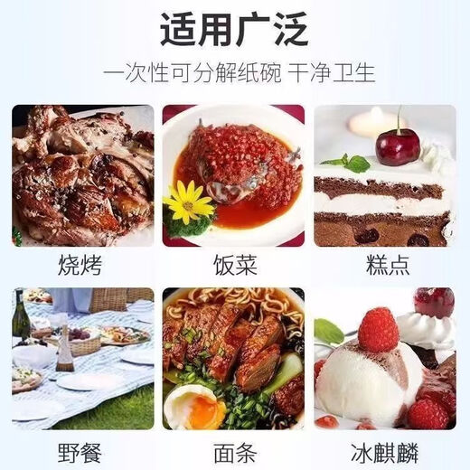 Disposable paper plate paper bowl tableware environmentally friendly paper dinner plate barbecue plate cake painting handmade diy kindergarten plate 10 inch round plate 10 pieces