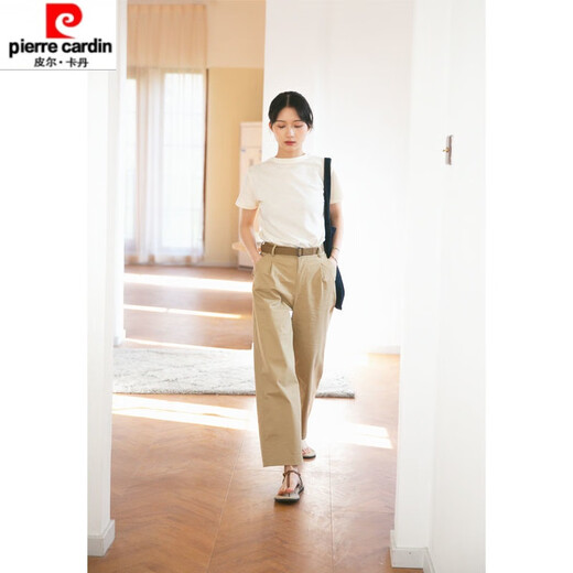 初径2025新款【9848人收藏】棉直筒裤女2025春夏新款韩版高腰宽松显瘦 卡其  （009） S 建议102斤以下
