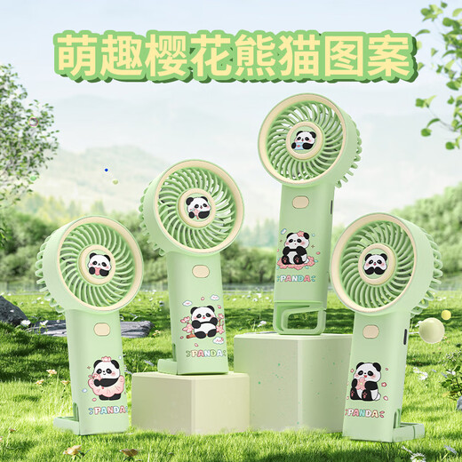 六足蚁创意新款台式小风扇usb充电便携式桌面学生办公学生宿舍电扇厂家 6169A熊猫 工厂///跨境