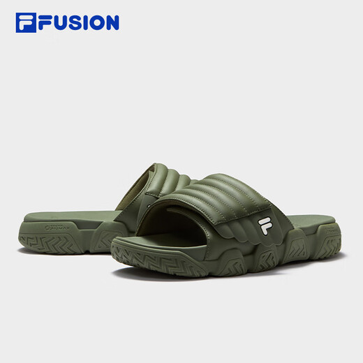 Fila Fusion Official Trendy Sports Slippers Bread Slippers Men's 2025 Été respirant