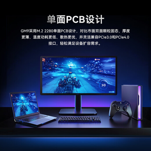宏碁掠夺者（PREDATOR）4TB SSD固态硬盘 M.2接口(NVMe协议) GM9系列 NVMe PCIe 5.0读速14500MB/s AI电脑存储配件