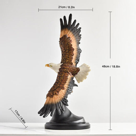 Taijinrui desk ornaments Dapeng spreading wings eagle crafts eagle sculpture TV cabinet entrance wine cabinet living room decoration BY2241 branch eagle