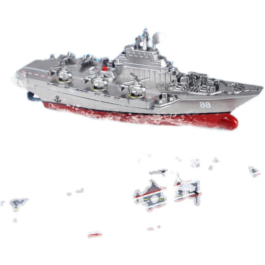 Le porte-navire du porte-avions à télécommande des navires de navire peut être lancé pour des jouets de simulation pour enfants Mini-bateau à vitesse d'expédition sur le modèle de charge en bleu d'eau - Hélicoptère Aircraft Corrier 15 cm Chuang Standard officiel + tournevis + batterie de télécommande + chargement