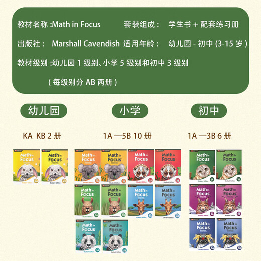 
[Original Import] Singapore Math Junior High School Math in Focus Middle School New Edition 678 Grade Mathematics Textbook Course 1A1B2A2B3A3B Textbook Exercise Book Spot Course 1A Exercise Book (6th Grade)