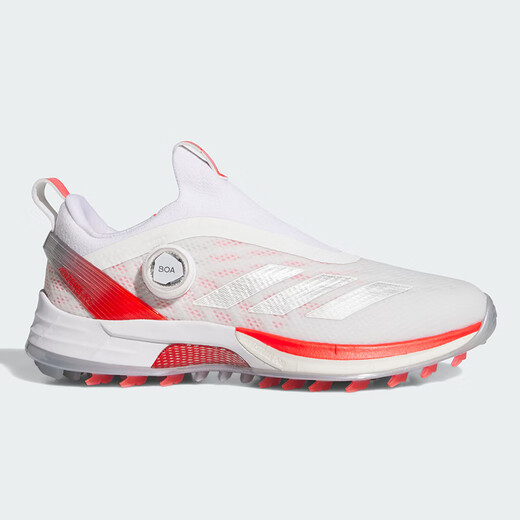 adidas 阿迪达斯高尔夫球鞋女ADIZERO ZG BOA防滑防泼水运动鞋 25年新款 【旋钮款】白/银/亮红 IH9893 35 码