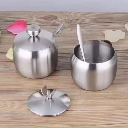 Chaosihui stainless steel chili oil special jar household oil spicy jar kitchen red oil seasoning jar stainless steel seasoning jar - free small spoon 250ml thickened stainless steel -