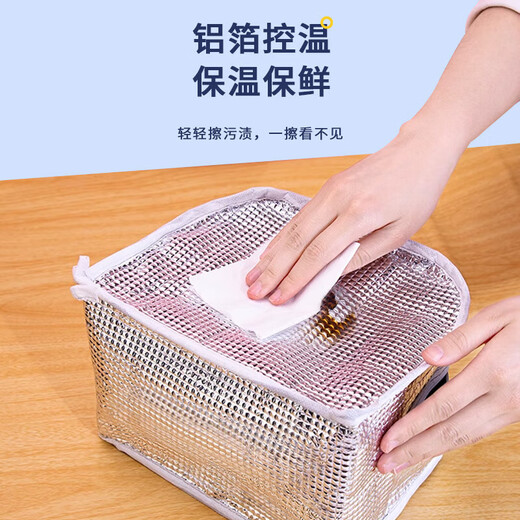 BESTHA Isolationsbeutel Schüler Lunchbox Lunchbox Aufbewahrung Beutel wasserdicht verdickte Aluminiumfolien -Isolierung Picknickbeutel Handtasche