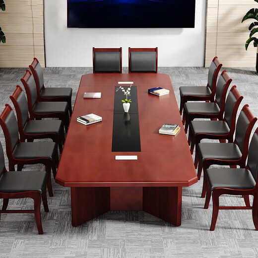 Naigao paint conference table long table veneer conference long table large conference table 2.4*1.2 meters single table