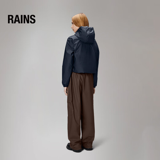 Rains short jacket men and women windproof hooded water-repellent jacket Lohja Short Jacket/15780 Navy Blue XS 160/84A (large size)