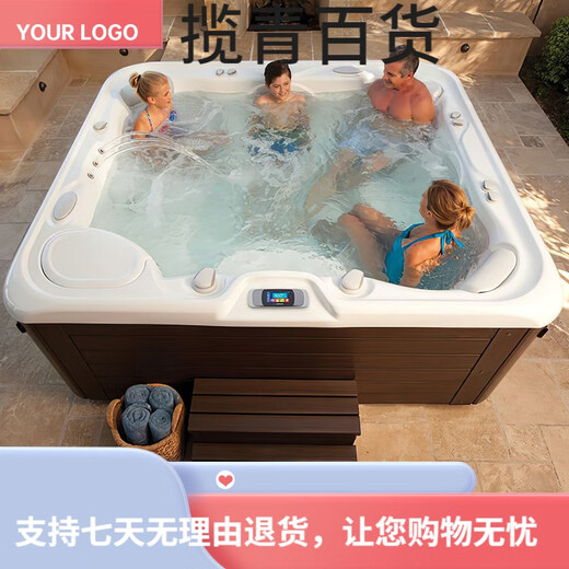 Surfen surfen Whirlpool intelligente konstante Temperaturheizung eingebettete Acrylbadewanne Home Benutzer Outdoor-Temperatur WS-693 (2150*2150*900 mm)