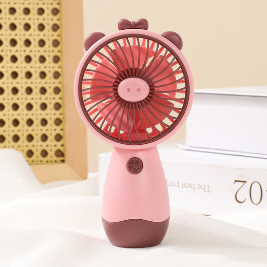 Six-legged ants creative cute cartoon handheld small fan USB charging large wind power mobile phone stand desktop children student fan HD6626-Dark brown factory/// Cross-border