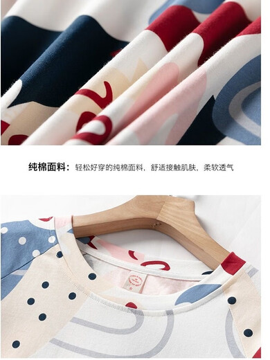 雅鹿2025睡衣女夏季纯棉短袖短裤可爱日系夏天两件套装薄款家居服夏 西瓜红YZT9857 3XL[建议150-170斤穿] 均码