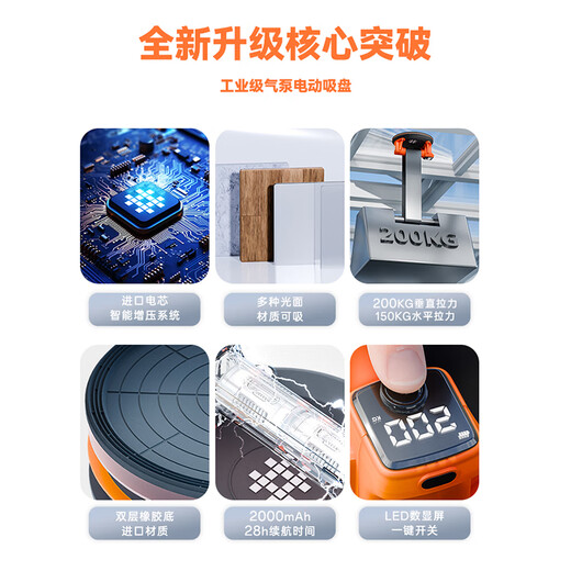 Shijing Electric Verre Aspiration Vacuum Markless Strong Strong Fixed Automatic Gas Regénation Treaux de plafond Tiles Manipulation et liposte outil SC-701 Électricité Grande Asseure [Regénation automatique du gaz] Plastique en plastique