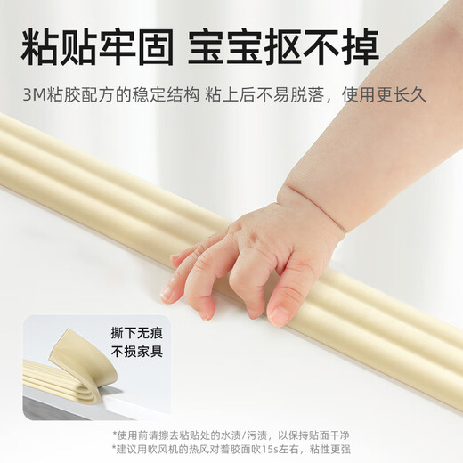 Betis children's anti-collision strips table corner anti-collision stickers baby anti-collision anti-collision corner baby soft bag corner protector W type 2m*3 strips