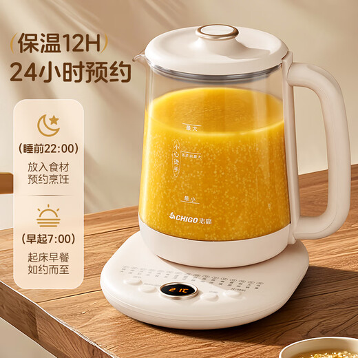 CHIGO Health Kettle 2L Mini Kettle Constant Temperature Hot Water Kettle Electric Kettle Home Office Multifunctional Flower Teapot Black Tea Tea Maker Tea Kettle 304 Heating Plate 2L Large Capacity Standard Version