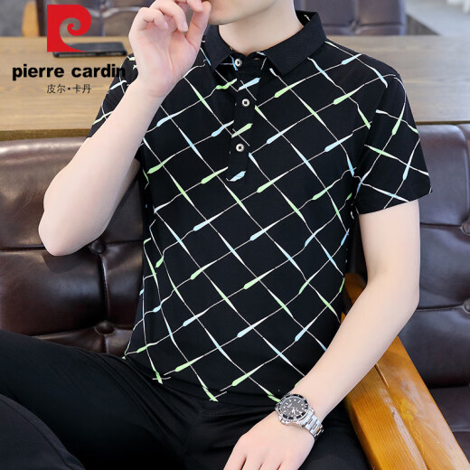皮尔卡丹2025夏季短袖T恤男潮牌ins修身翻领半袖男士体恤上衣服Polo保罗衫 F9226白色 M