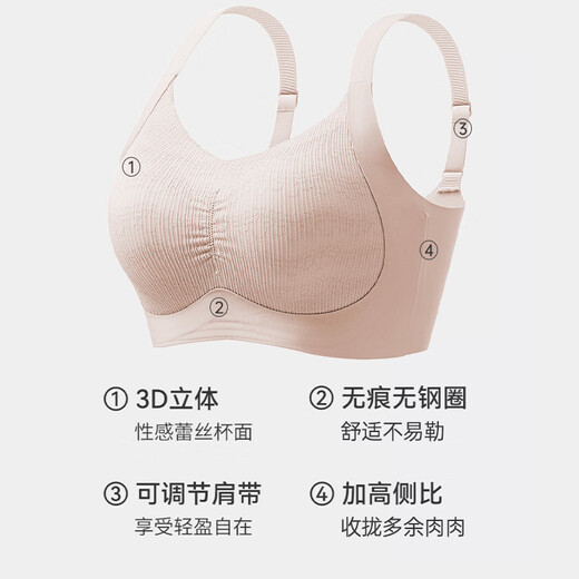 Urban beauty underwear for women with big breasts, small breasts, anti-sagging, no steel rims, wide shoulder straps, new style seamless latex bra