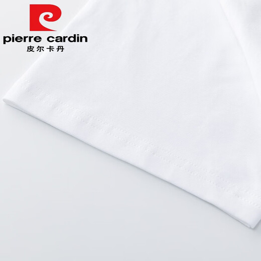 Pierre Cardin (pierre cardin) pure cotton national style white t-shirt women's short-sleeved loose simple versatile ink print summer 2025 new top trend 6193 leather pink short/sleeve this year's popular light luxury product M (recommended 80-105Jin Jin equals 0.5 kg)