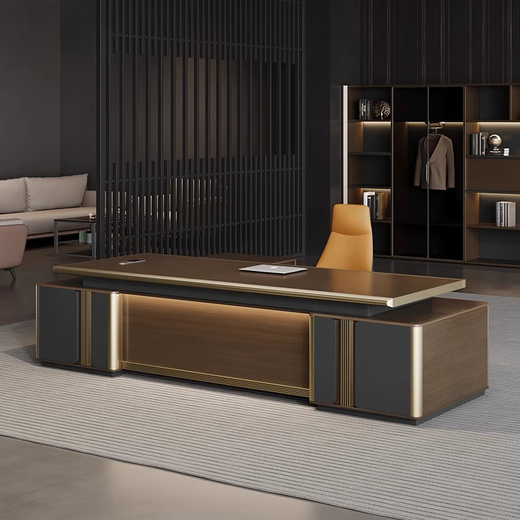 Yuzhu high-end boss desk office desk simple modern light luxury CEO desk chairman executive desk office desk and chair combination 2.0 meters light luxury boss desk