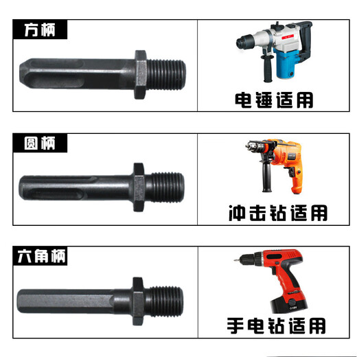 Firewood splitting drill bit, wood splitting electric drill, electric hammer machine, electric splitting cone, wood splitting machine, 32 square handle, special electric hammer