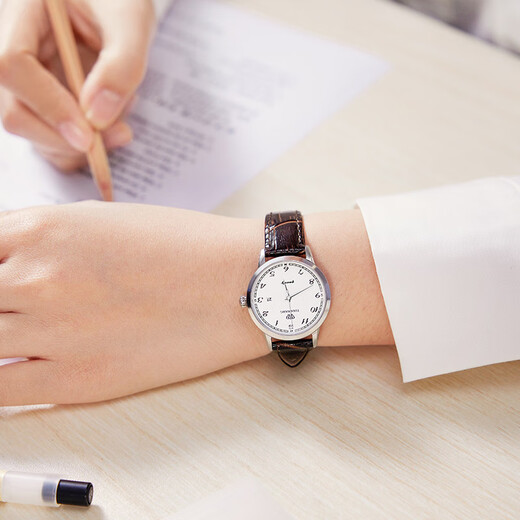 TIAN WANG watch women's small dial fashionable quartz watch simple temperament watch birthday gift for girlfriend [29mm dial] simple brown belt 3886 upgraded model