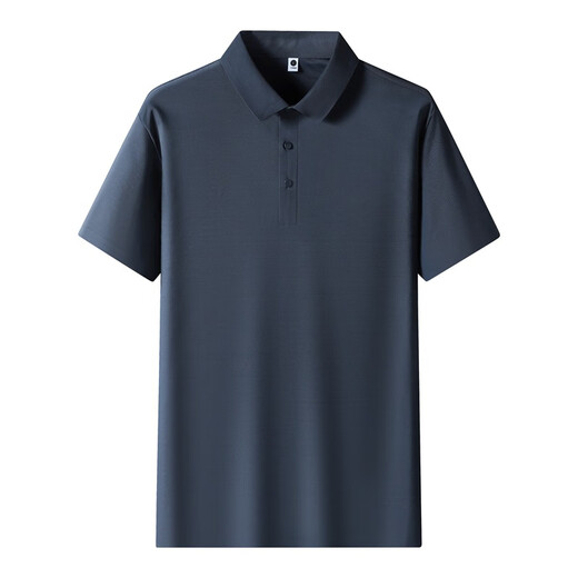 LEE KIDS men's T-shirt summer ice silk POLO shirt collar sports summer lapel short-sleeved men's T-shirt quick-drying polo shirt 12358 black M