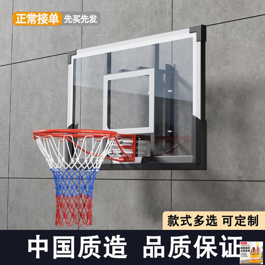 嘉廷墙上壁挂式家用儿童篮板篮球投篮框户外电动升降室内篮升级升级款 手推升降PC篮板实心圈弹簧12185