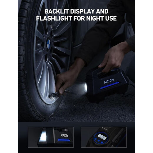 ASTROAI tire air pump inflator portable air compressor emergency suitable for car tires CZK-3631 Yellow large size