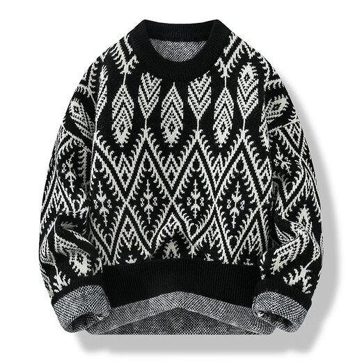 Fhhuabd Round Neck Pullover Herbst- und Winterweite Tops Trendy Brand Dicke gestrickte Pullover Unterwäsche Styling gut aussehendes lässiges Basishemd 9207 Weiß [Hinzufügen] Dicker Stil 2xl [160-180jin [Jin entspricht ca. 0,5 kg]]]