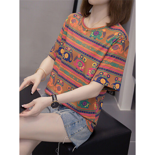 Pavesoga large size fat mm summer clothing new short-sleeved T-shirt for women Korean version fat sister versatile slimming belly top 6624 green - official flagship genuine new product M 80-95Jin [Jin equals 0.5 kg]