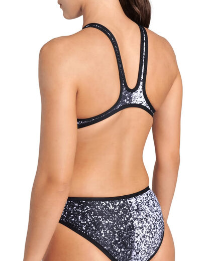 Arena Women's One Paints Swimsuit Technical Back Seamless Women's Swimsuit Black White/Black 36
