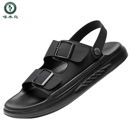 Spechts Sandalen Herren 2025 Sommer Neues modische All-Match-Sandalen mit Rutschstrandschuhen Herren Sandalen schwarz 9903 38