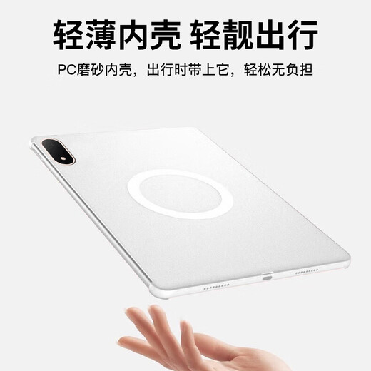 rurihai适用oppo pad4pro保护壳13.2英寸磁吸分离可拆一加平板2pro保护套pad双面夹亚克力硬壳带笔槽 【深空灰】磁吸可拆分-赠防摔内胆-赠钢化膜 oppopad4pro/一加平板2pro