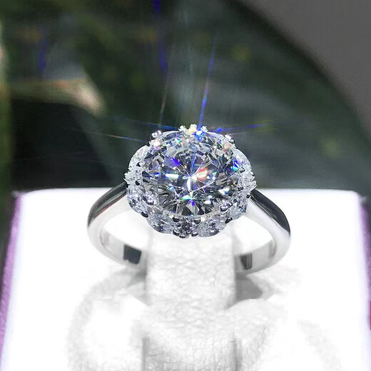 Fat Donglai's same moissanite ring, the hometown of diamonds in Shangqiu, Henan Province, the diamond queen's large 5 carat (11mm) opening is adjustable