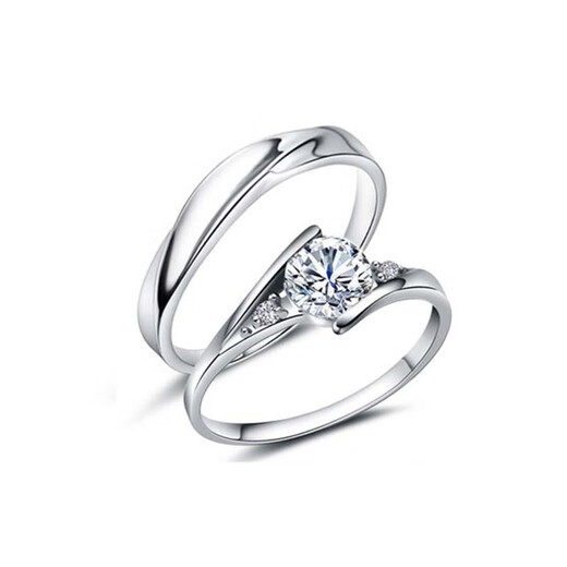 MZMZ platinum couple ring pt950 platinum knot engagement ring fashionable new double 12th birthday gift for girlfriend when/next day delivery - light luxury women's ring