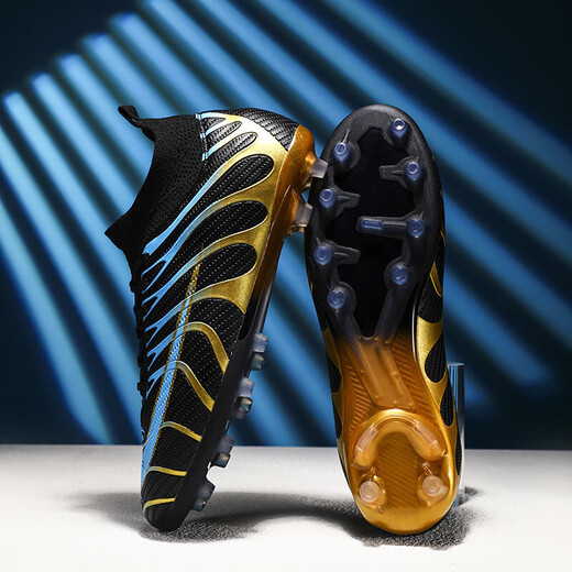 Zapatos de fútbol para niños y niñas Concurso de entrenamiento zapatos negros-zhuo 698 36
