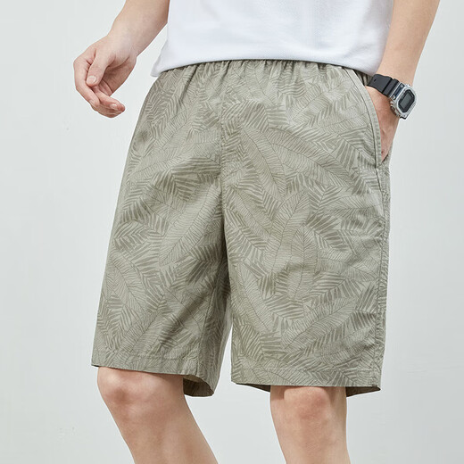 
Dancing with the wolf Summer shorts for men pure cotton solid color casual pants outside wearing men's loose and simple five-point pants men's pants 9215 Navy Blue 3XL