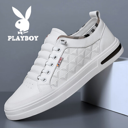 Playboy official website, Fang Ship Store Flag Official Website Men's Shoes New Model 2024 Genuine Leather Soft Sole Breathable Board Shoes Men's Fashion Fashion Playboy 6628 Khaki Ordinary Model 39