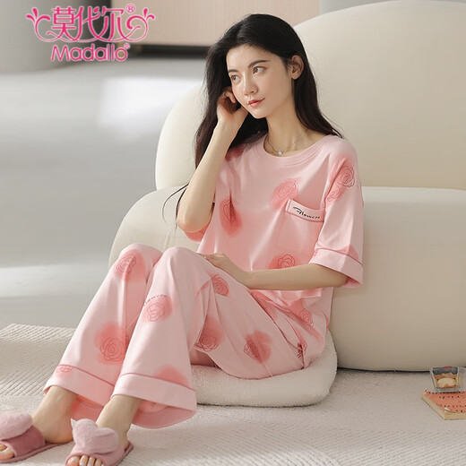Pijama modal para mujeres en verano Nuevos pantalones de manga corta de algodón puro