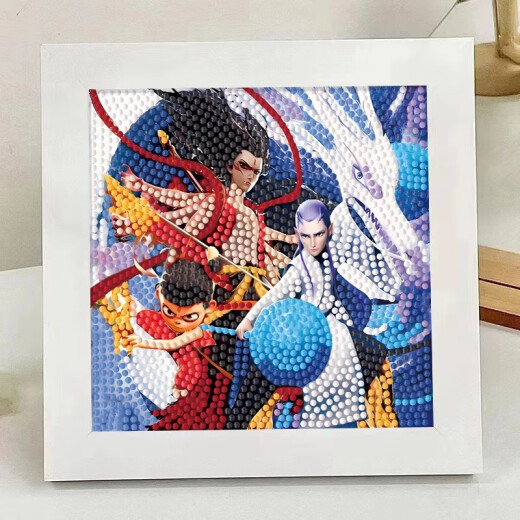Nezha Pintura de uñas AO Bing Nezha Periférico 2025 Pegatinas de diy de diy de diy de diy para niños 7371 Herramientas + Marco de plástico>