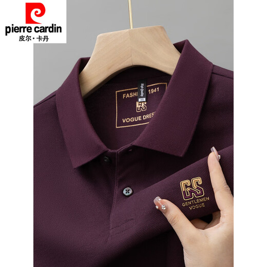 皮尔卡丹（pierre cardin）夏季新款棉男士短袖POLO.衫衫刺绣翻领T恤大码百搭半袖针织新品 6628雾蓝色【主图款】 M 48【建议100-125斤】