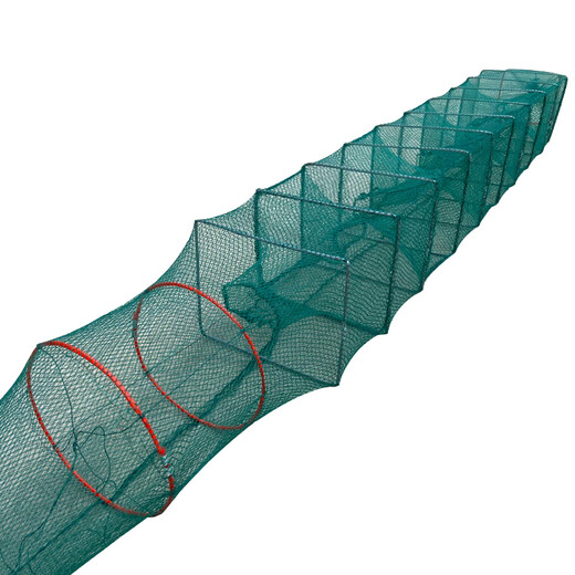 Bear Fire Fish and Shrimp Net Cage Ground Net Cage Lobster Net Ground Dragon Fish Net Cage Cannot Come Out Only Fishing Net Fishing Net Cage Shrimp Cage Eel Cage 4 meters 19 sections 13 doors 2.3 Jin Jin is equal to 0.5 kg (25*20)