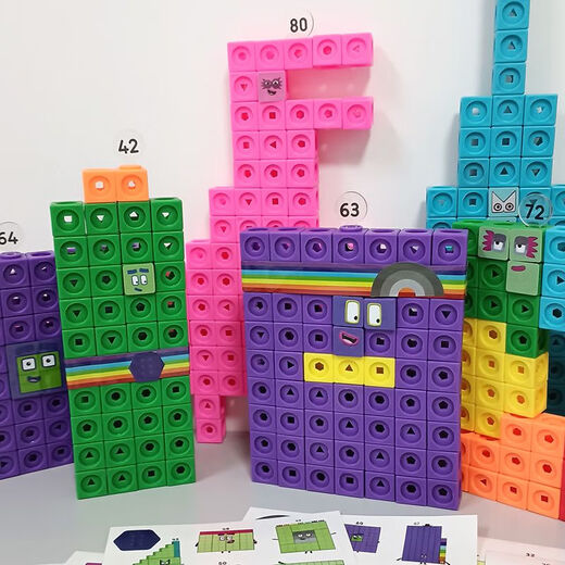 Mingxiang Feixiang Digital Square Cube plano Bloque de construcción digital Número Bloque de construcción 30-100 Toyadores de educación temprana 41-50TPE Square 455 Tarjetas de Tarjetas digitales