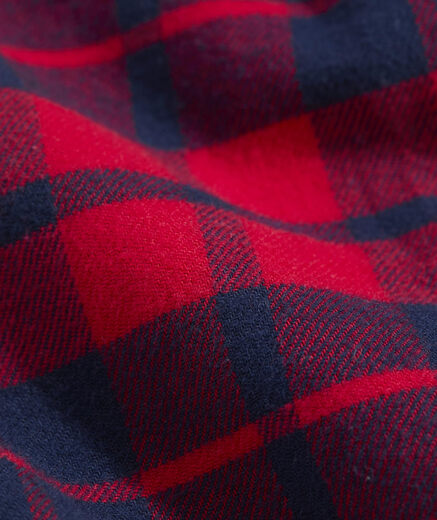 Vineyard vines boys' flannel shirt soft elastic plaid pattern children's casual top comfortable and warm red velvet 2T