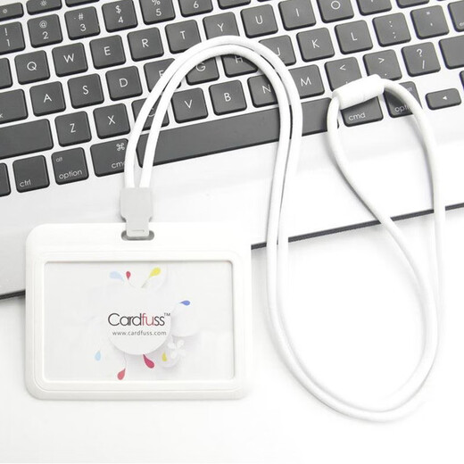 虎罗罗时尚圆绳挂绳吊牌员工牌公交卡工作牌工作证校园卡套卡带学生公交 C5蓝色竖版+9734蓝色圆绳