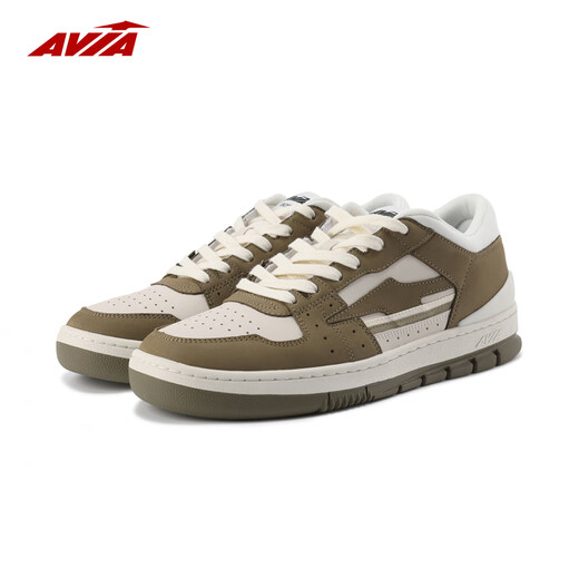 Avia 825r Retro Trendy Sneakers für modische und vielseitige klassische Low-Top-Schuhe von Männern weiß/olivgrün 40