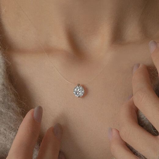 DRIG Official Mermaid Tears Silver Necklace for Women 2025 New Birthday Gift High-end Light Luxury Niche Gift for Girlfriend 2 Carat Mermaid Tears (925 Silver + Moissanite)