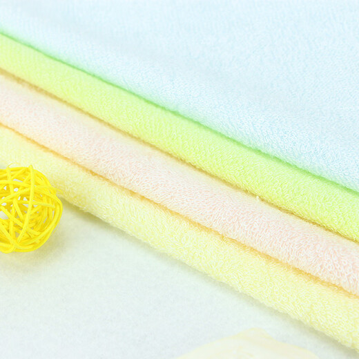 Jialiya Bamboo Fiber Small Towel Soft Children and Baby Wipe Hands and Face Small Square Towel to Absorb Sweat and Drool 6198 Pink 23x23cm