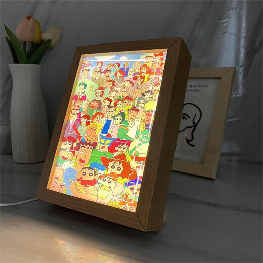 精品铃芽之旅周边玲芽草太大臣创意定制拼图手工diy镜面灯光画小 jmxk1047-11海绵宝宝 桌面拼图摆件+充电灯光画拼图礼