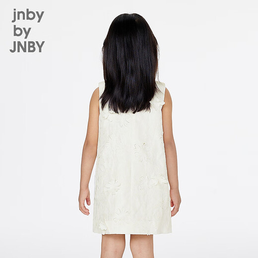 jnby by JNBY新款江南布衣童装圆领A型套头无袖连衣裙25春女童1P2G13570 111/淡米白 130 cm